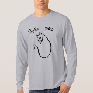 Graues langes die Hülsen-Shirt der perfekten T-Shirt