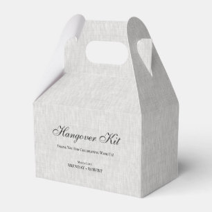 Graues Leinen Simple Script Kater-Erholungskit Geschenkschachtel
