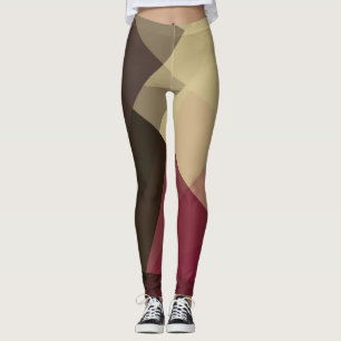 Graues Lila modernes geometrisches Muster Leggings