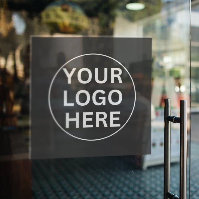 Graues Logo für Berufliche Unternehmenswerbung Fensteraufkleber (Von Creator hochgeladen)