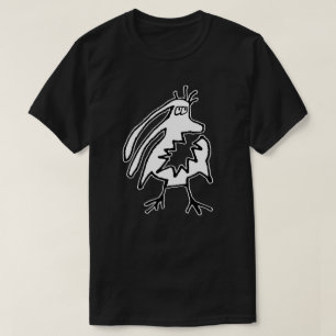 graues lustiges Kreaturenmonster zeichnend T-Shirt