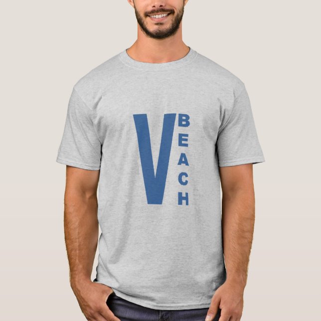 Graues Mannt-T-Shirt VIRGINIA BEACH T-Shirt (Vorderseite)