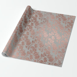 Graues Metal Rosa Rose Gold Powder Imitate Blush B Geschenkpapier