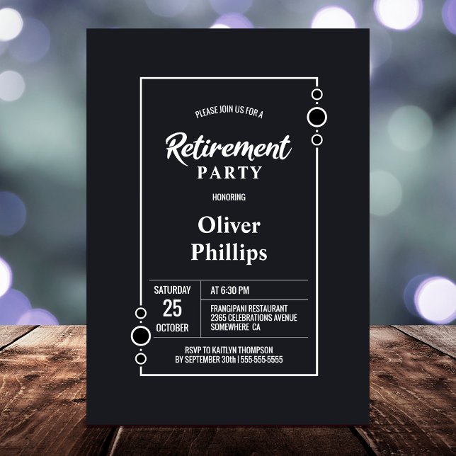 Graues Minimalistisches Party Einladung (Von Creator hochgeladen)