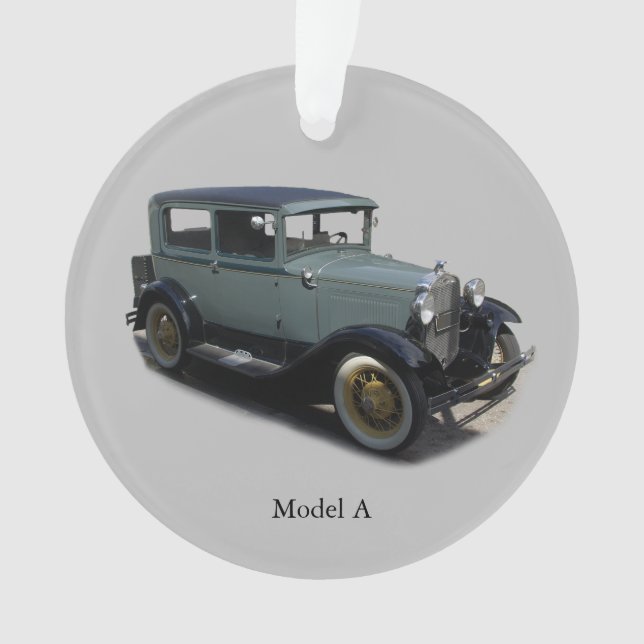 Graues Modell A Acrylschmuck Ornament (Vorderseite)