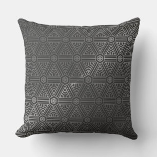 Graues modernes geometrisches Muster Kissen