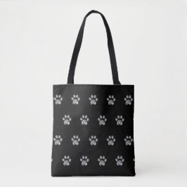 Graues Muster auf schwarz Tasche
