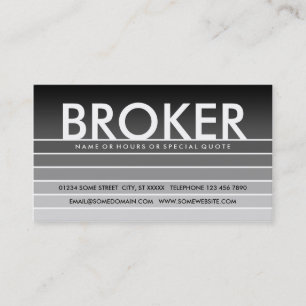 graues Muster BROKER Visitenkarte