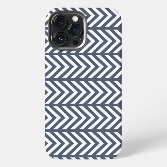 Graues Muster iPhone 13 Pro Max Hülle (Rückseite)