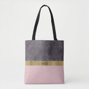 Graues Muster und Rosa Tasche