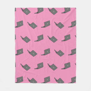Graues Notebook mit Bird-Logo-Cartoon Fleecedecke