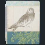 Graues Owl im Muster-Hintergrund iPad Hülle<br><div class="desc">Gefühl künstlerisch? Holen Sie sich dieses zeitgenössische zeichn einer grauen Eule auf einem Collage-inspiriert Hintergrund. Der farbenfrohe Hintergrund ist in Blau-,  Grau- und Grüntönen gehalten. Dieser Kunstdruck wird jedes Wohnzimmer,  Bad oder Schlafzimmer aufhellen.</div>