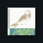 Graues Owl im Muster-Hintergrund Leinwanddruck<br><div class="desc">Gefühl künstlerisch? Holen Sie sich dieses zeitgenössische zeichn einer grauen Eule auf einem Collage-inspiriert Hintergrund. Der farbenfrohe Hintergrund ist in Blau-,  Grau- und Grüntönen gehalten. Dieser Kunstdruck wird jedes Wohnzimmer,  Bad oder Schlafzimmer aufhellen.</div>