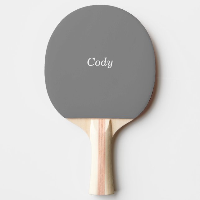 Graues personalisiertes Ping Pong Paddel Tischtennis Schläger (Vorderseite)