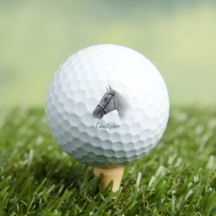 Graues Pferd Design Personalisiert Golfball