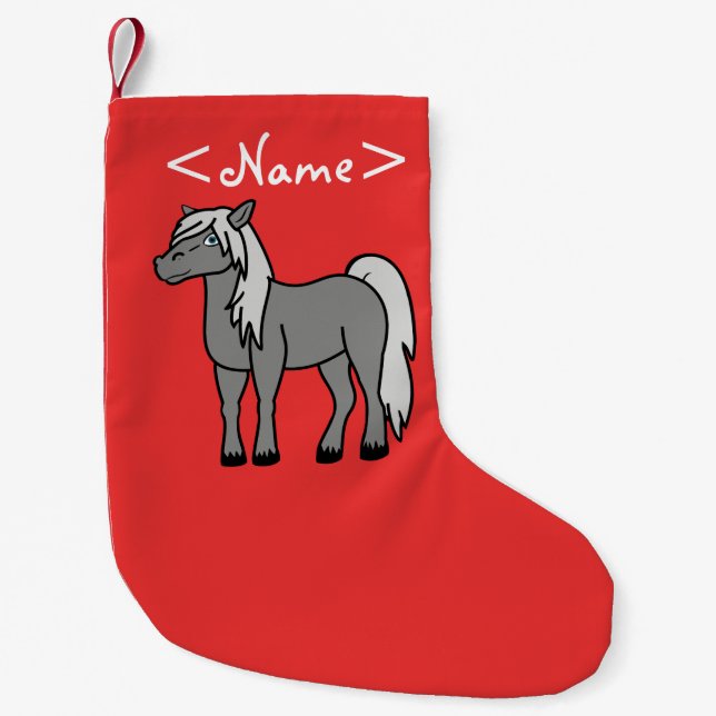 Graues Pferd Kleiner Weihnachtsstrumpf (Vorderseite)