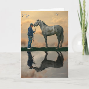 Graues Pferd und Gräuel Danke, dass ihr Haustier S Karte