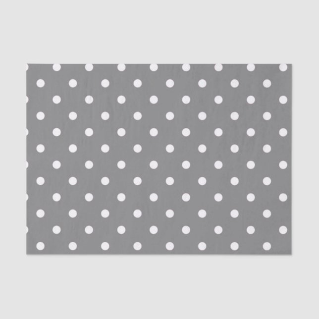 Graues Polka-Dot-Tissue Seidenpapier (Vorderseite)