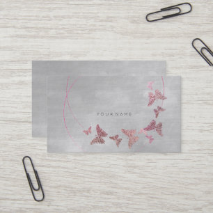 Graues Pulver Ballett Pink Butterfly Vip Visitenkarte