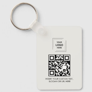 Graues QR-Logo Kontakt teilen Professionelles Desi Schlüsselanhänger