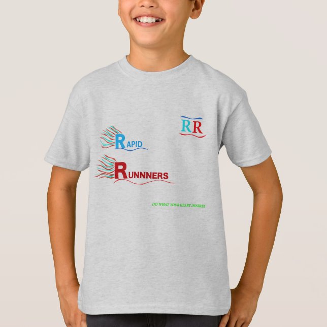 Graues rapidrunners Logo-Shirt! T-Shirt (Vorderseite)