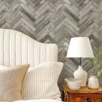 Graues Rustikales Herringbone-Zickzack