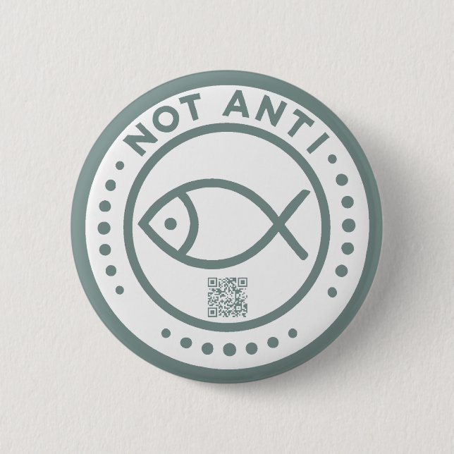 Graues Schlachtschiff NichtAntiFish-Abzeichen Button (Vorderseite)