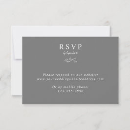 Graues, schlichtes elegantes, minimalistisches Onl RSVP Karte