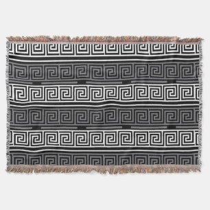 Graues Schwarz-Griechisch-Schlüsselmuster-Design Decke