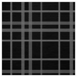 Graues Schwarz-Tartan-Kariertes Muster Stoff