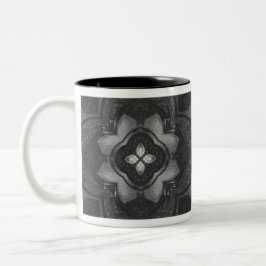 Graues schwarzes Bleistiftmuster Zweifarbige Tasse