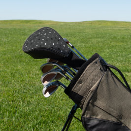 Graues schwarzes Muster für spielbare Pixel Karo Golf Headcover