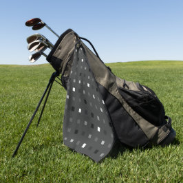 Graues schwarzes Muster für spielbare Pixel Karo Golfhandtuch