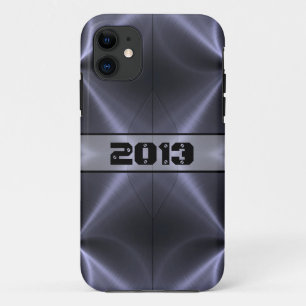 Graues Shiny Stainless Steel Metal iPhone 11 Hülle