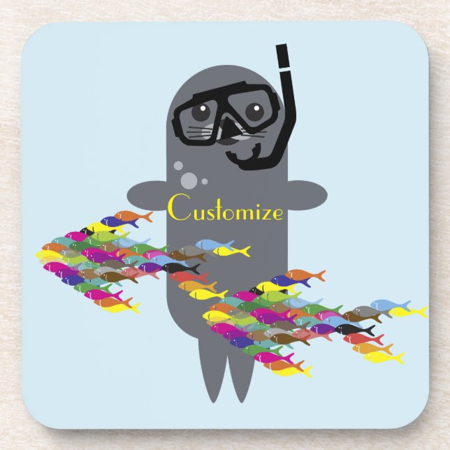 Graues Siegel Thunder_Cove Getränkeuntersetzer (Vorderseite)