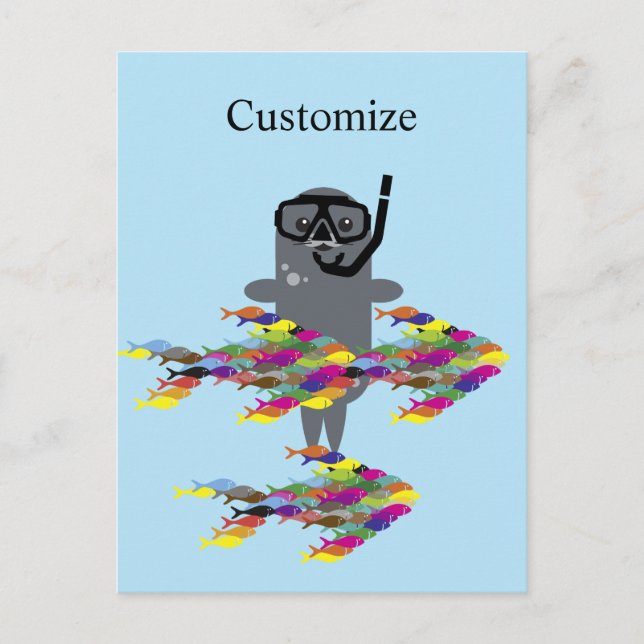 Graues Siegel Thunder_Cove Postkarte (Vorderseite)