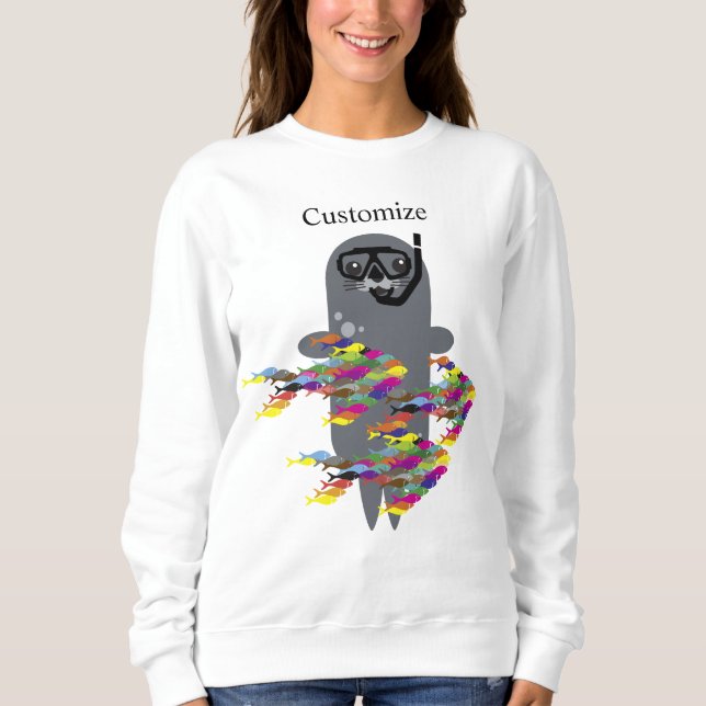Graues Siegel Thunder_Cove  Sweatshirt (Vorderseite)