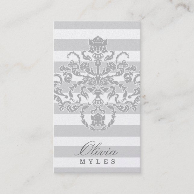 graues Silber der Seemeile-311-Classic metallisch Visitenkarte (Vorderseite)