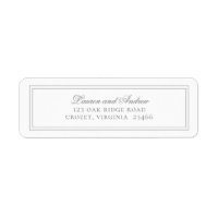 Graues Silber Modernes Minimalistisches Rücksendes