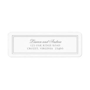 Graues Silber Modernes Minimalistisches Rücksendes
