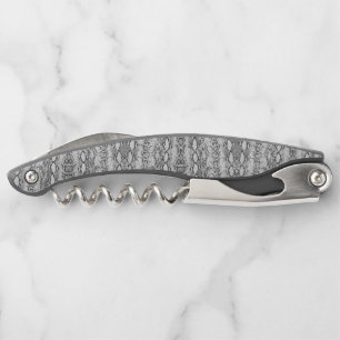 Graues SNAKE-HAUTmuster Kellnermesser