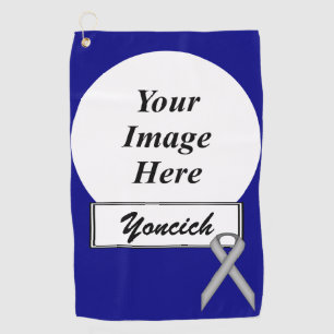 Graues Standardband von Kenneth Yoncich Golfhandtuch