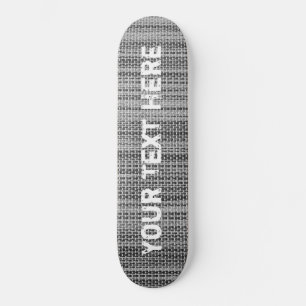 Graues Stofftuch - Text hinzufügen - Anpassbar Skateboard