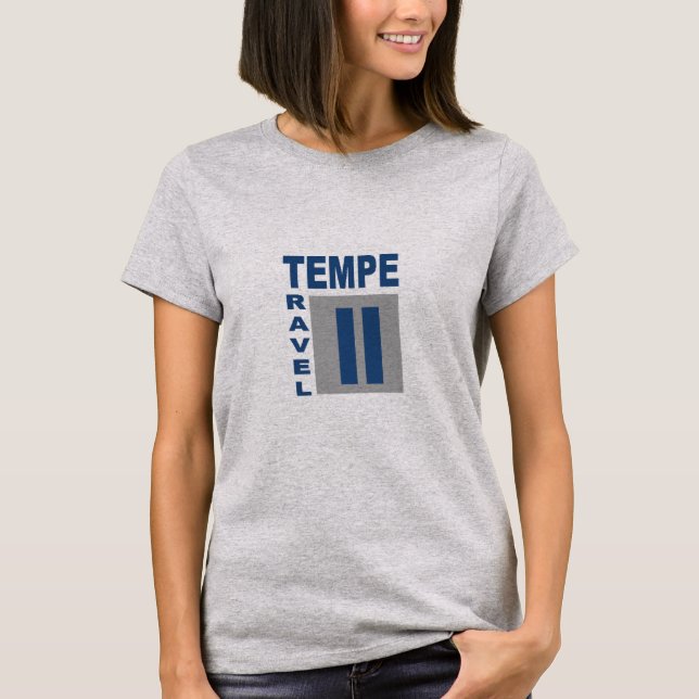 Graues T-Shirt Frau TEMPE TRAVEL ARIZONA (Vorderseite)
