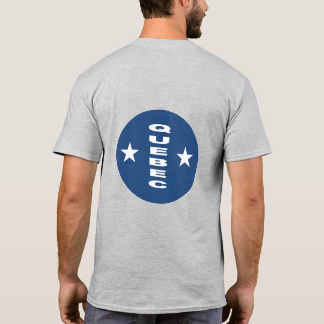Graues T-Shirt QUEBEC-Mann (Rückseite)