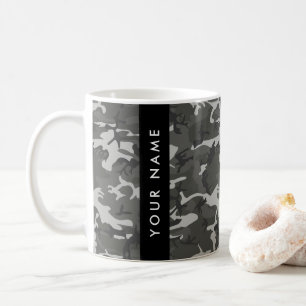 Graues Tarnmuster, Ihr Name, Personalisieren Kaffeetasse