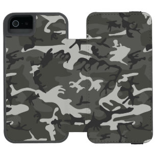Graues Tarnmuster, Militärisches Muster, Armee Incipio Watson™ iPhone 5 Geldbörsen Hülle