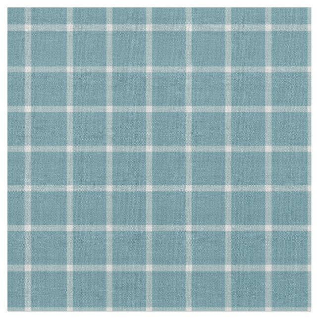 Graues Teal- und Weißfenster-Gingham  Stoff (Nahaufnahme)