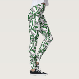 Graues Team färbt gürtelförmige Volleyballs Muster Leggings
