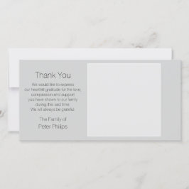 Graues Template Beileid Danke mit weißem Rand